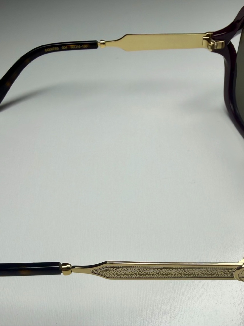 Gucci GG0076S 003 Tortoise Brown/Gold Sunglasses – Brown Lens - Picture 3 of 7